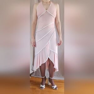 SFuzi Elegant Pink Halter Dress (S)